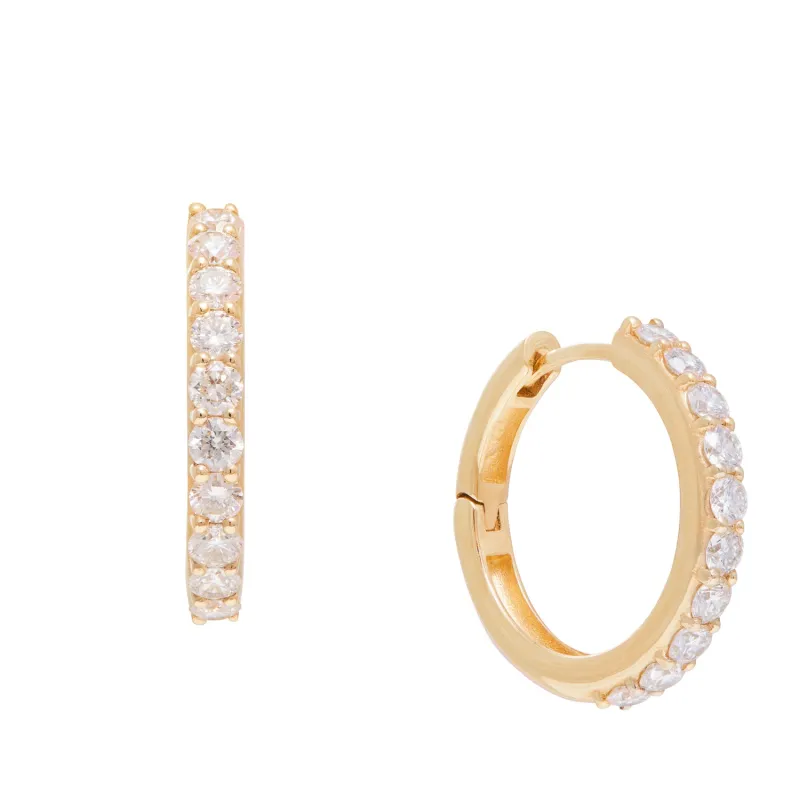 20MM DIAMOND BUBBLE HOOPS made by VADA