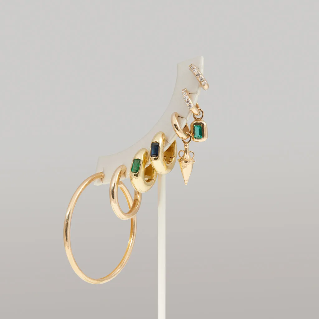 DIAMOND HOOPS WITH CHARM sold by VADA product image thumbnail 3
