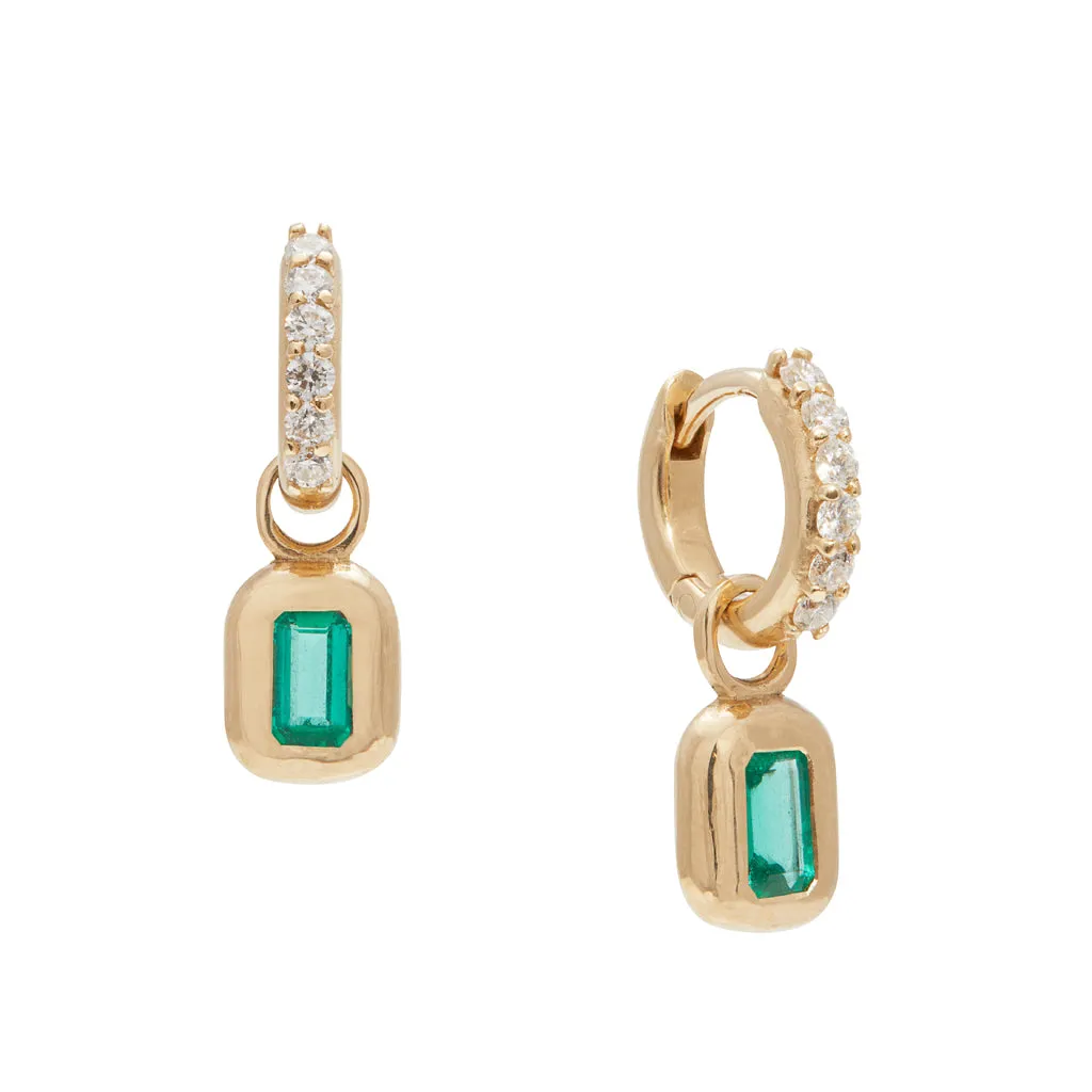 DIAMOND HOOPS WITH CHARM sold by VADA product image thumbnail 2