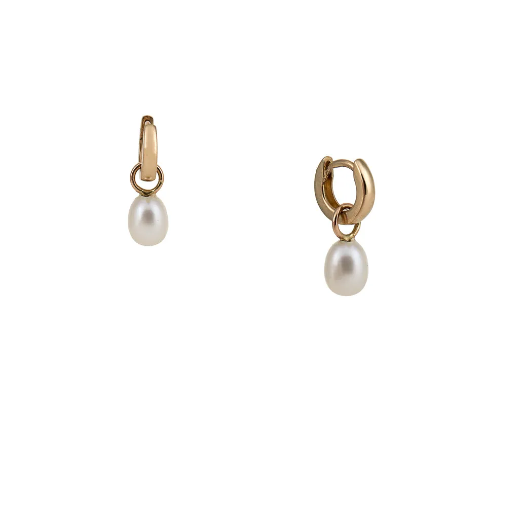 BABY PEARL HOOPS sold by VADA