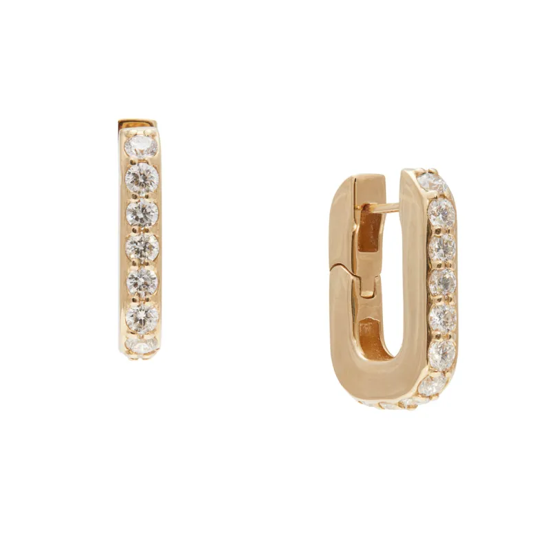 WILSON DIAMOND HINGE HOOPS sold by VADA