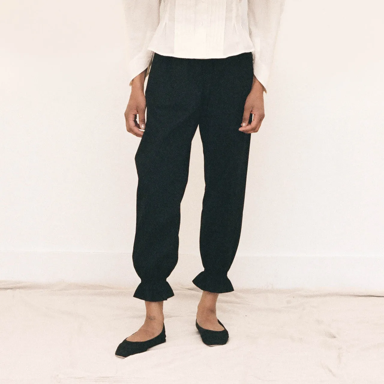 Black Cotton Bloomer Pants sold by Salter House