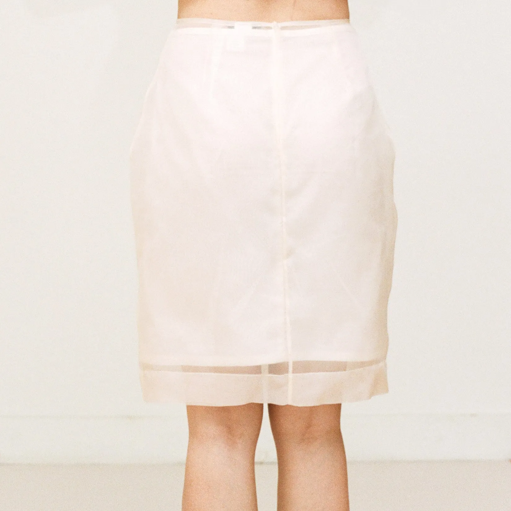 Cream Layered Organza Pencil Skirt sold by Salter House product image thumbnail 5