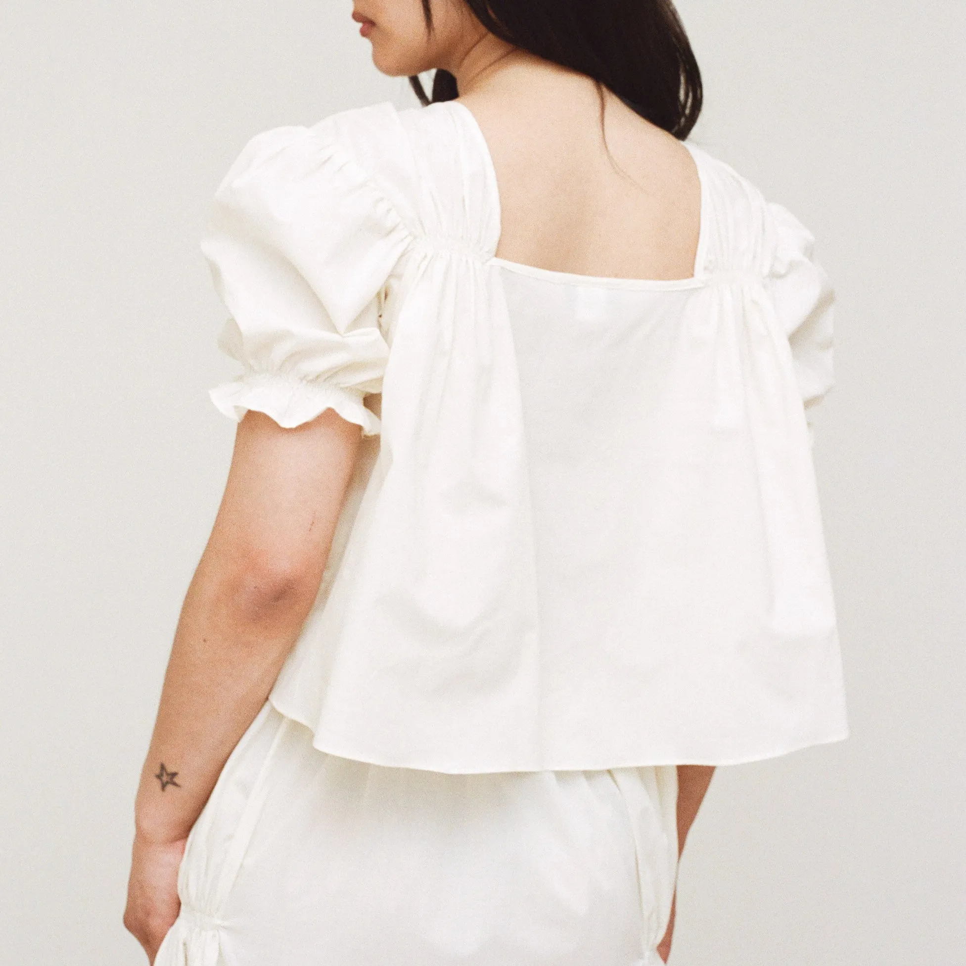 Batiste Cotton Smocked Blouse sold by Salter House product image thumbnail 2