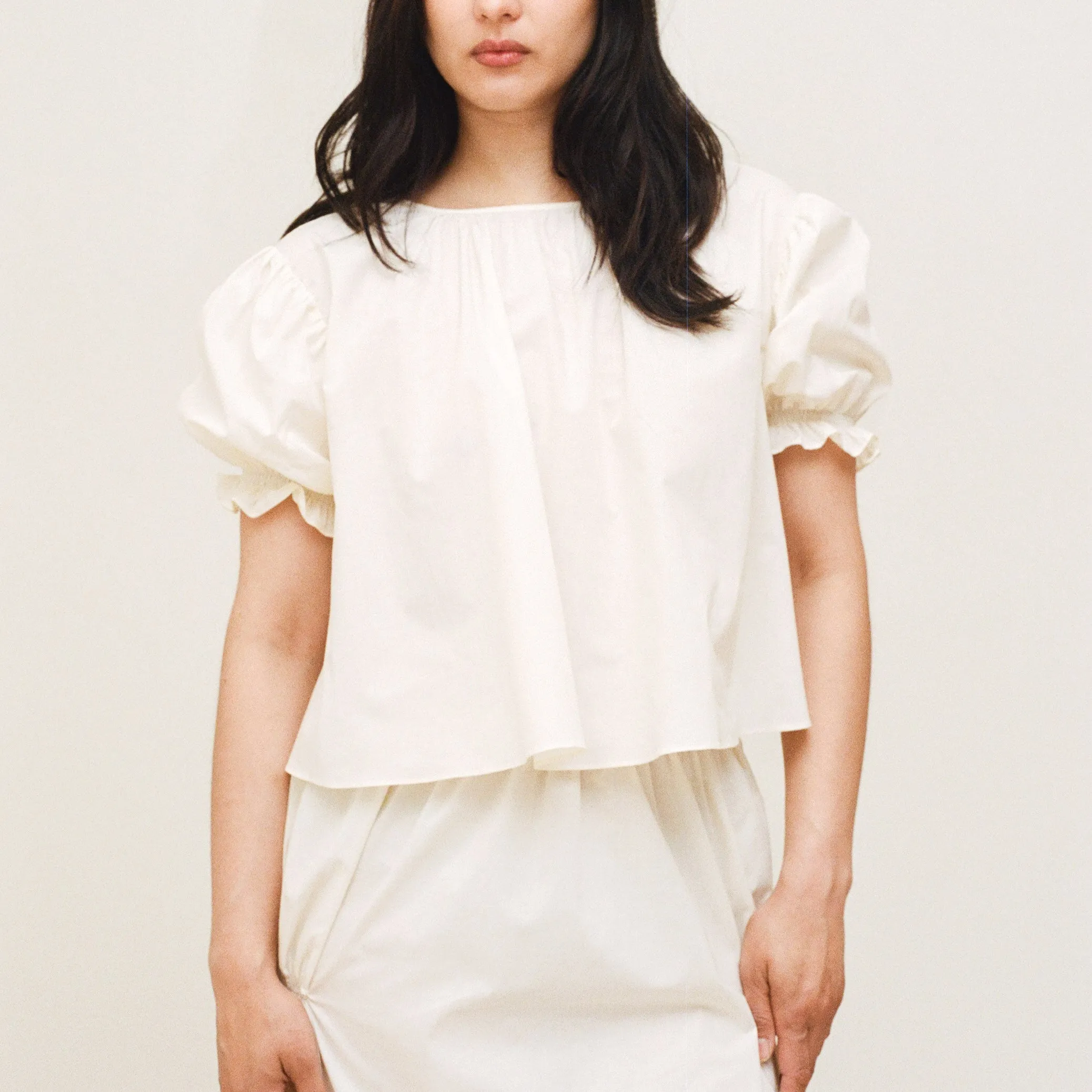 Batiste Cotton Smocked Blouse sold by Salter House