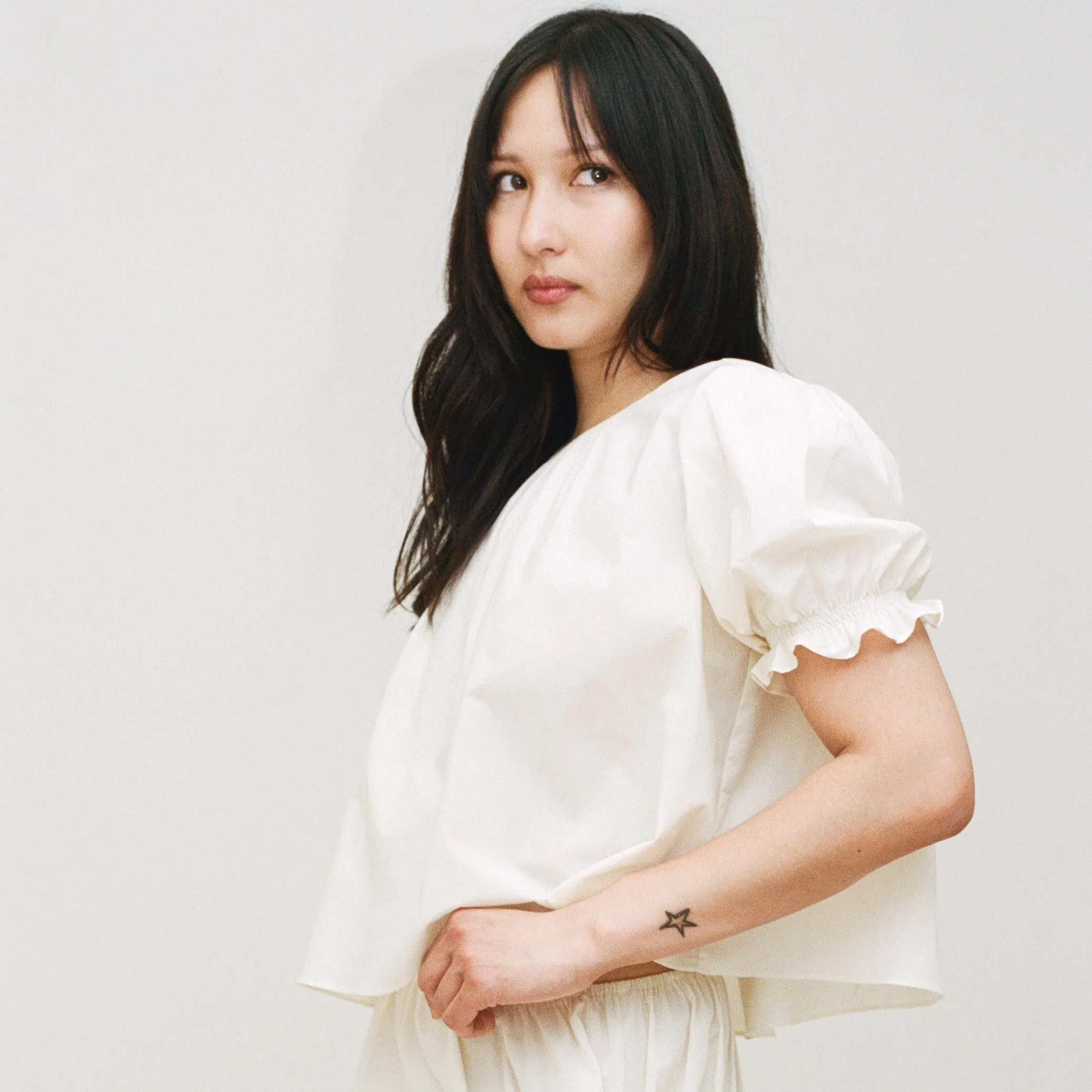 Batiste Cotton Smocked Blouse sold by Salter House product image thumbnail 3