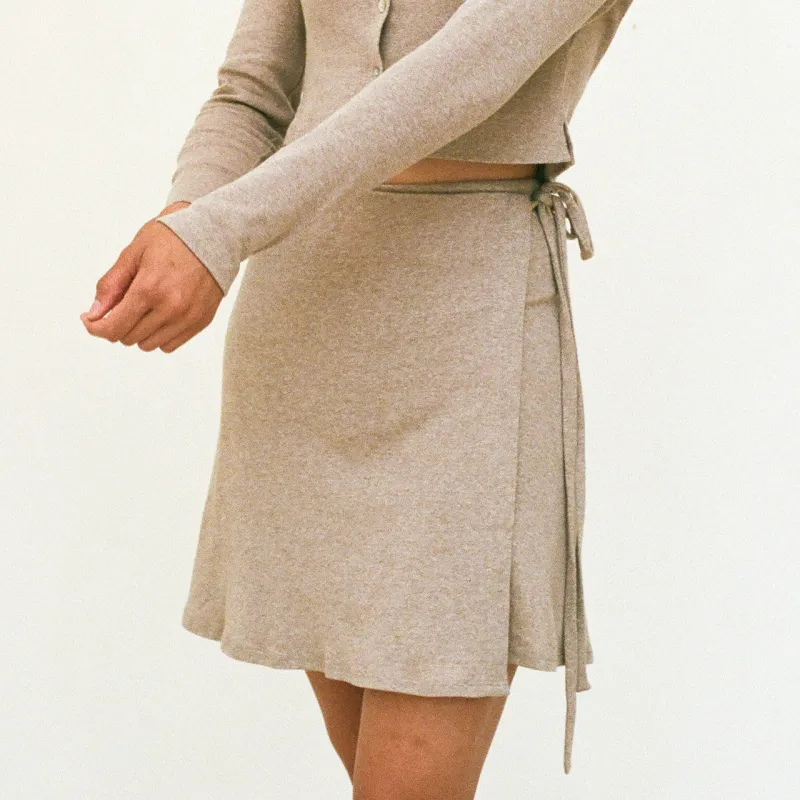 Organic Cotton Wrap Skirt, Butterscotch sold by Salter House