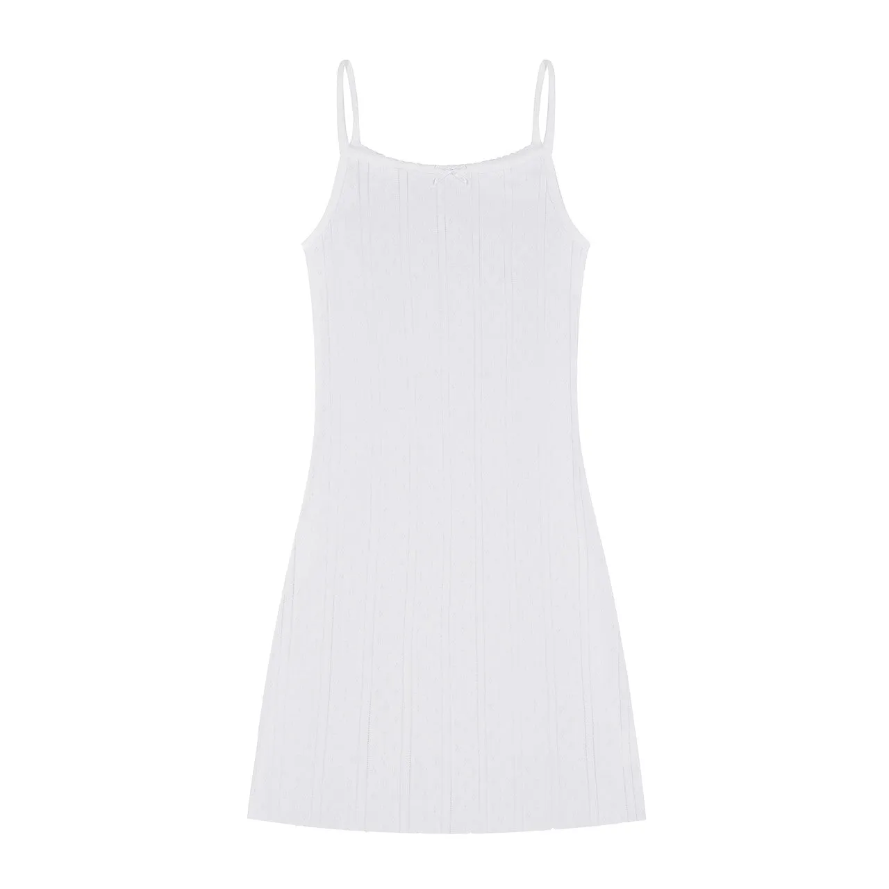 Cou Cou White Picot Trim Dress sold by Salter House product image thumbnail 2