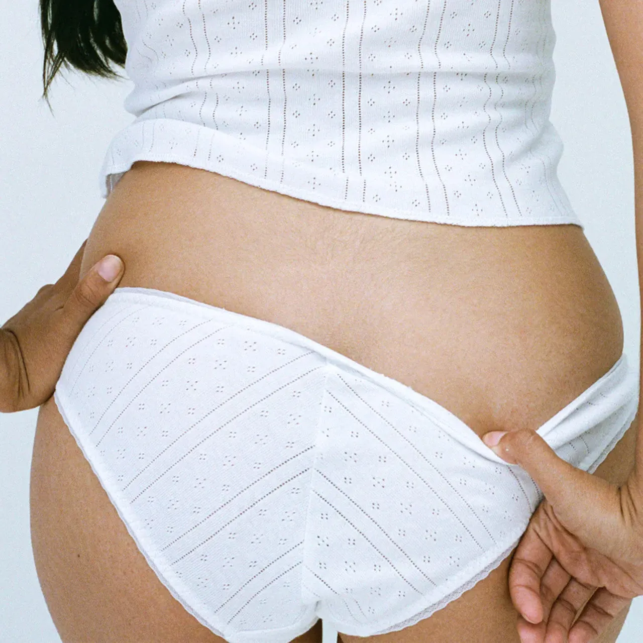 Cou Cou White Low-Rise Underwear sold by Salter House