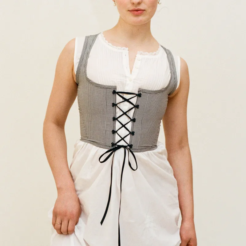 Vichy Check Cotton Corset (10% off) sold by Salter House