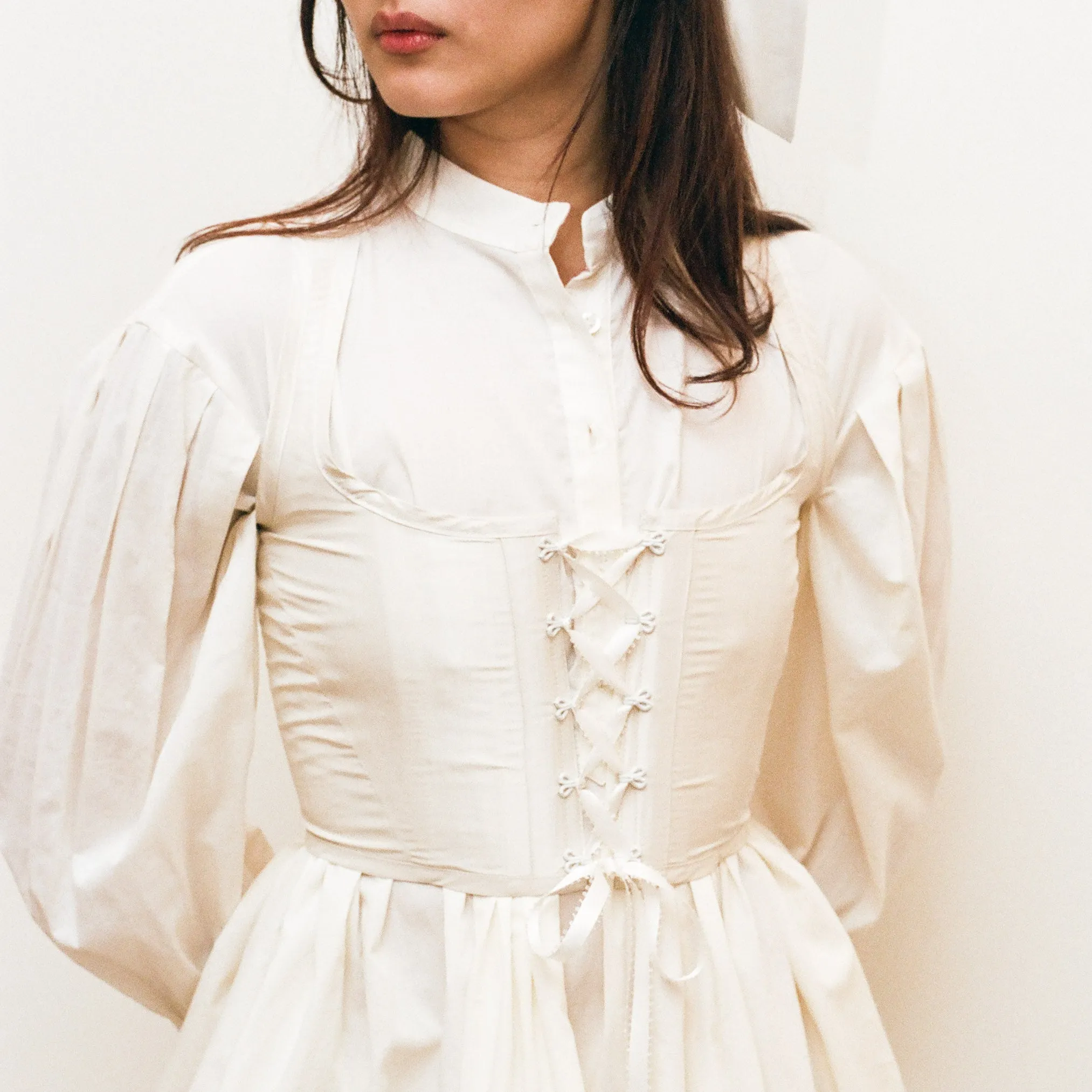 Ivory Taffeta Corset sold by Salter House product image thumbnail 2