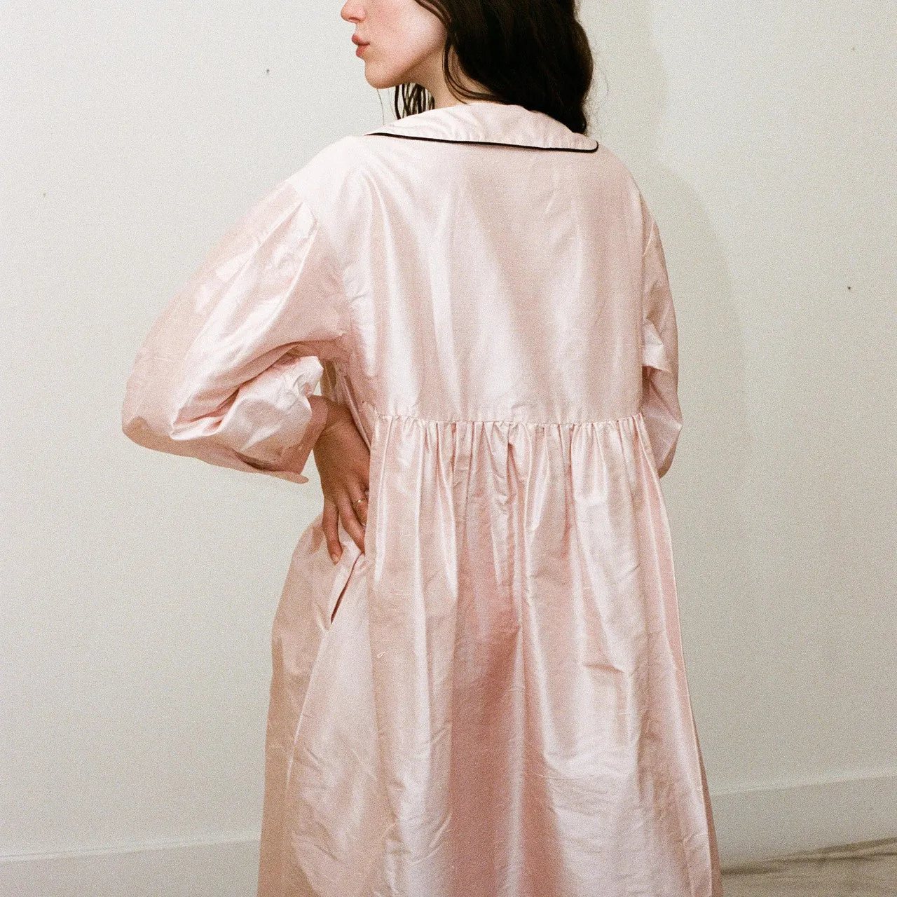 Petal Silk Piped Collar Daydress sold by Salter House product image thumbnail 3