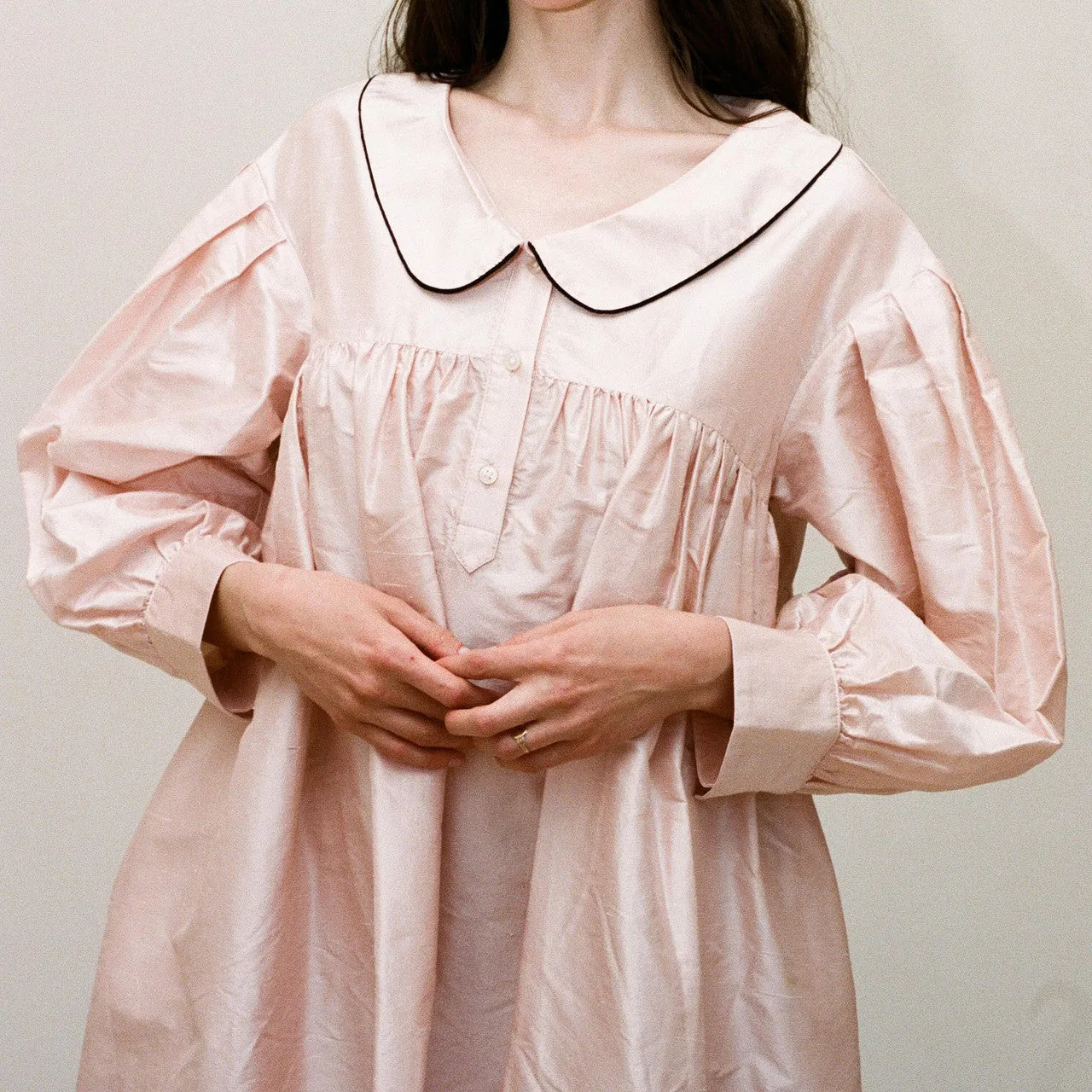Petal Silk Piped Collar Daydress sold by Salter House product image thumbnail 2