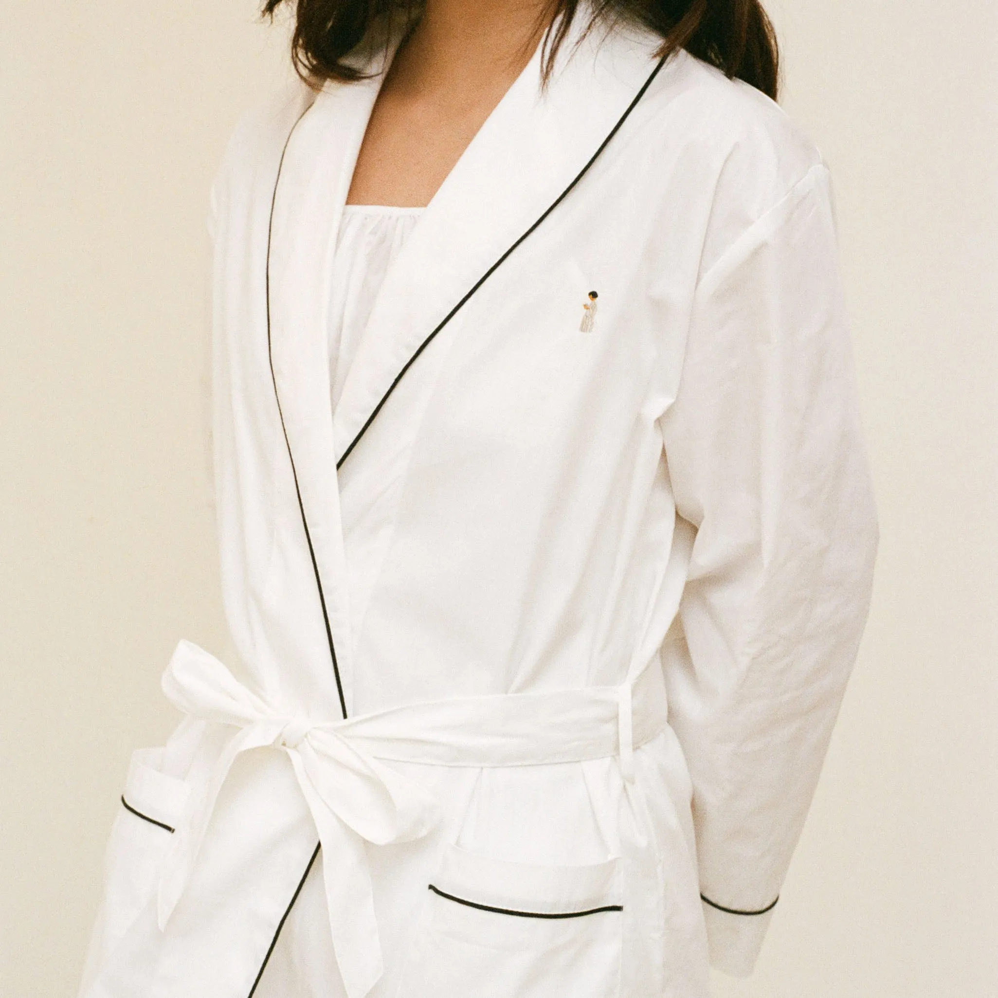 Piped Cotton Robe sold by Salter House product image thumbnail 4