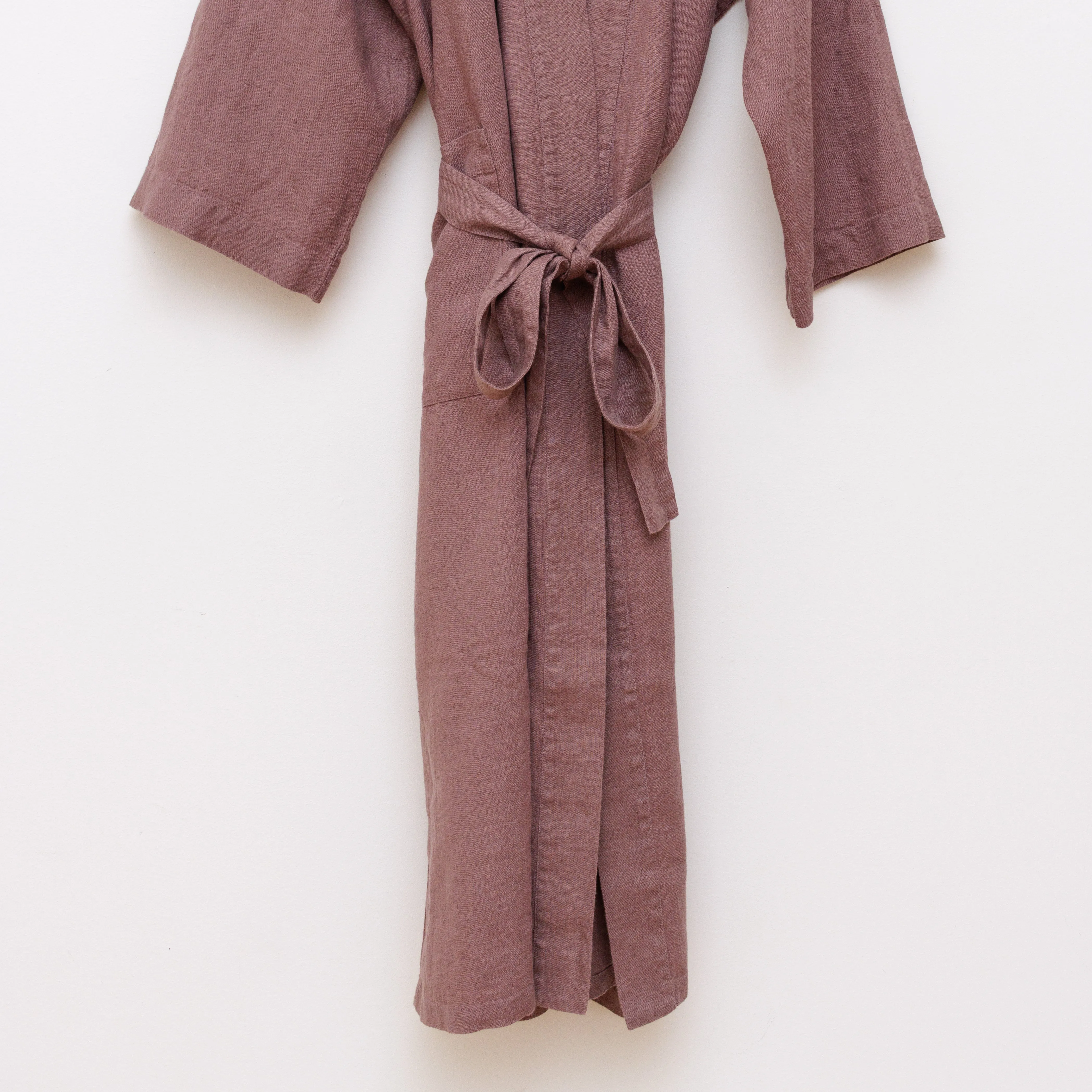 Plum Linen Robe sold by Salter House product image thumbnail 5