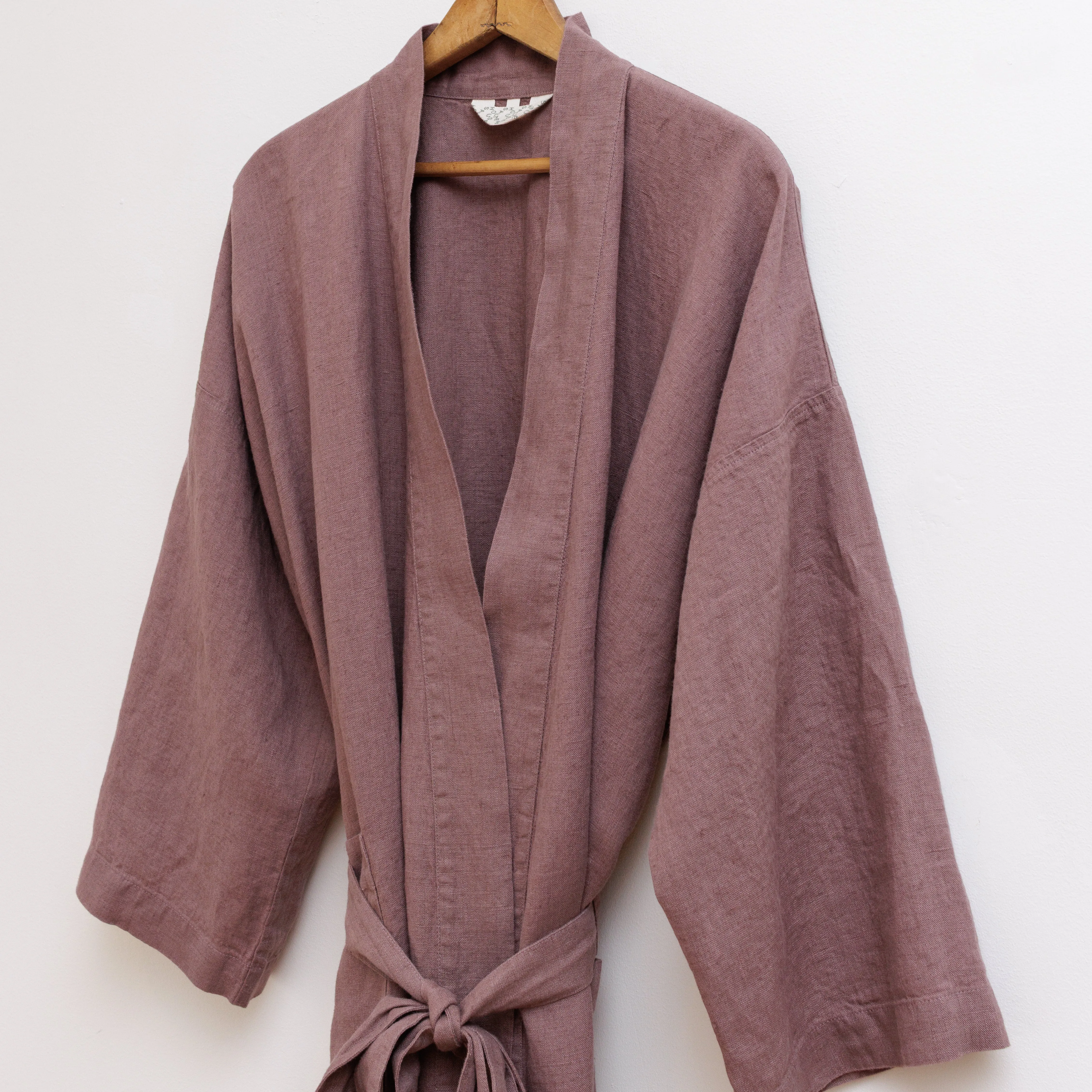 Plum Linen Robe sold by Salter House product image thumbnail 4