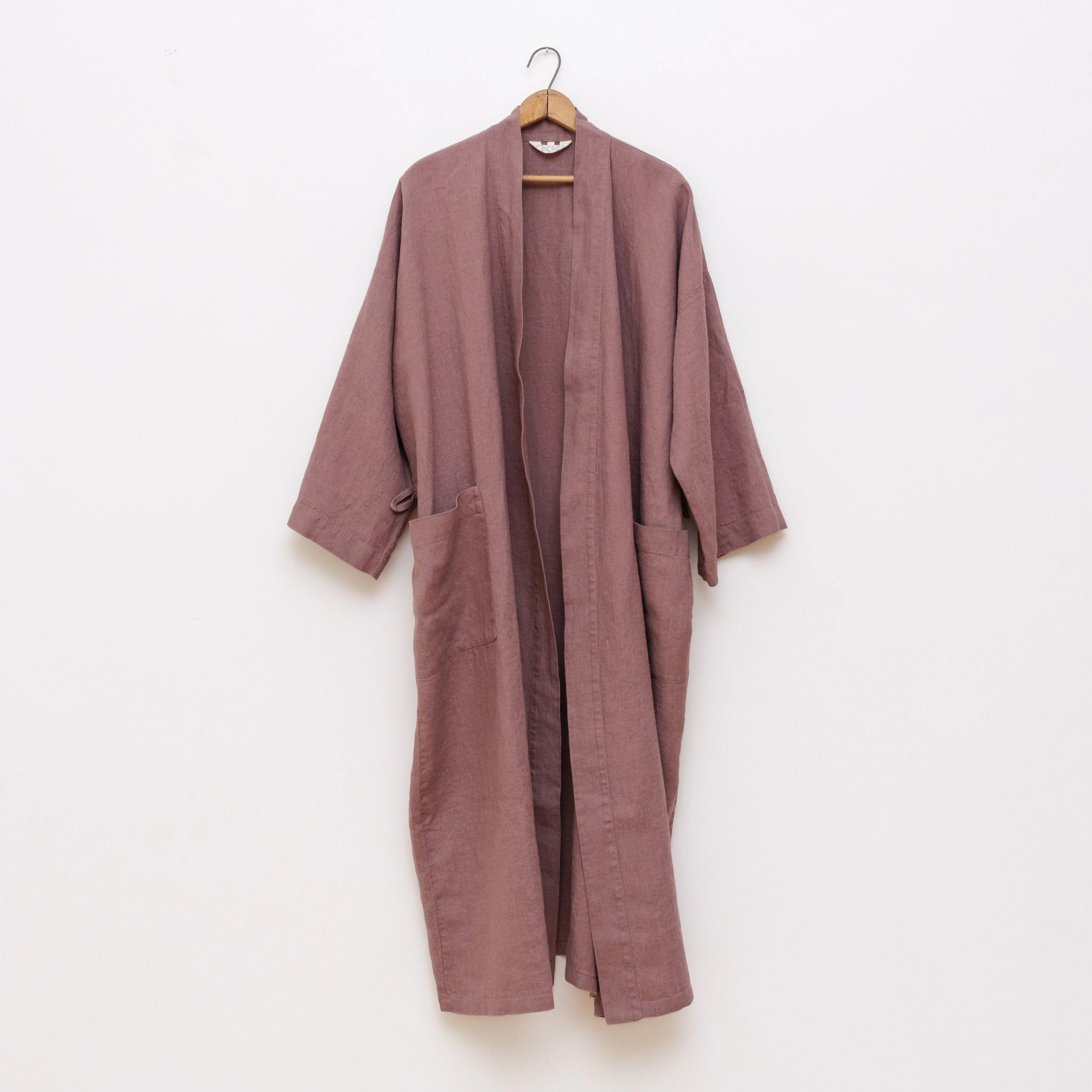 Plum Linen Robe sold by Salter House product image thumbnail 2