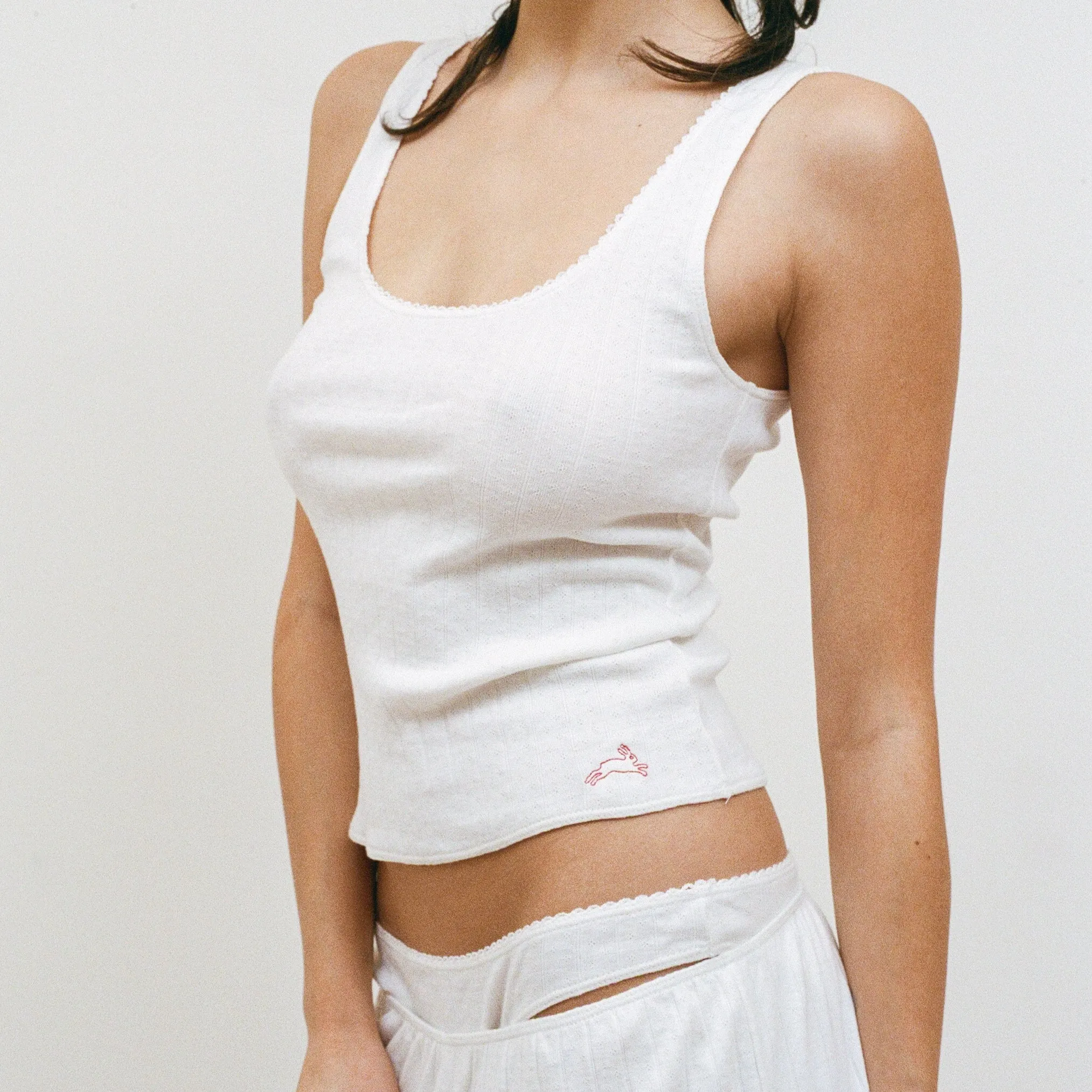 Pointelle Tank sold by Salter House product image thumbnail 4