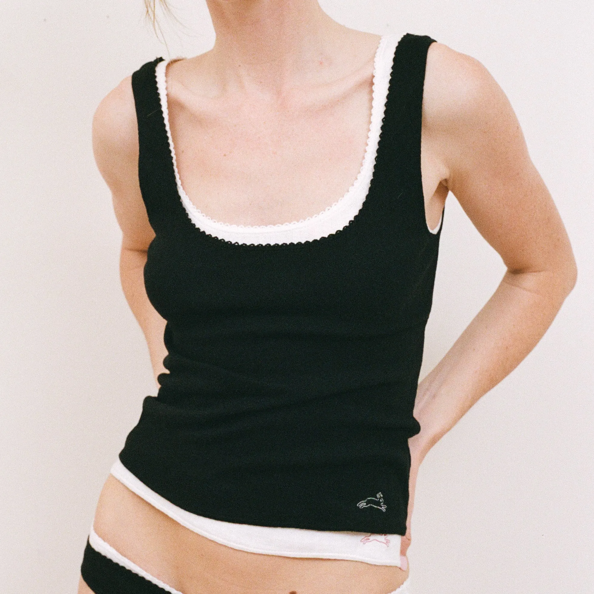 Pointelle Tank sold by Salter House product image thumbnail 2