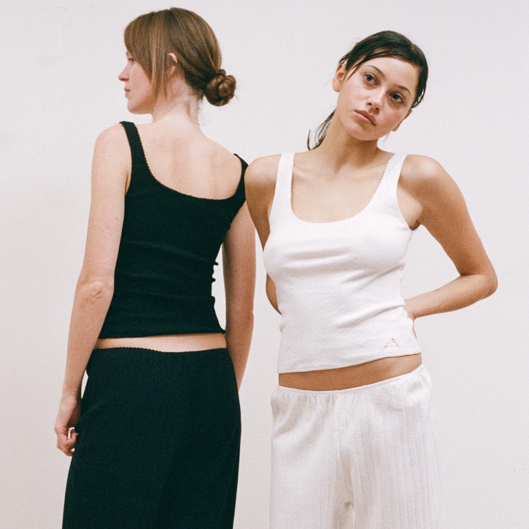 Pointelle Tank sold by Salter House