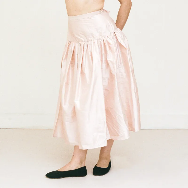 Petal Silk Wrap Skirt sold by Salter House