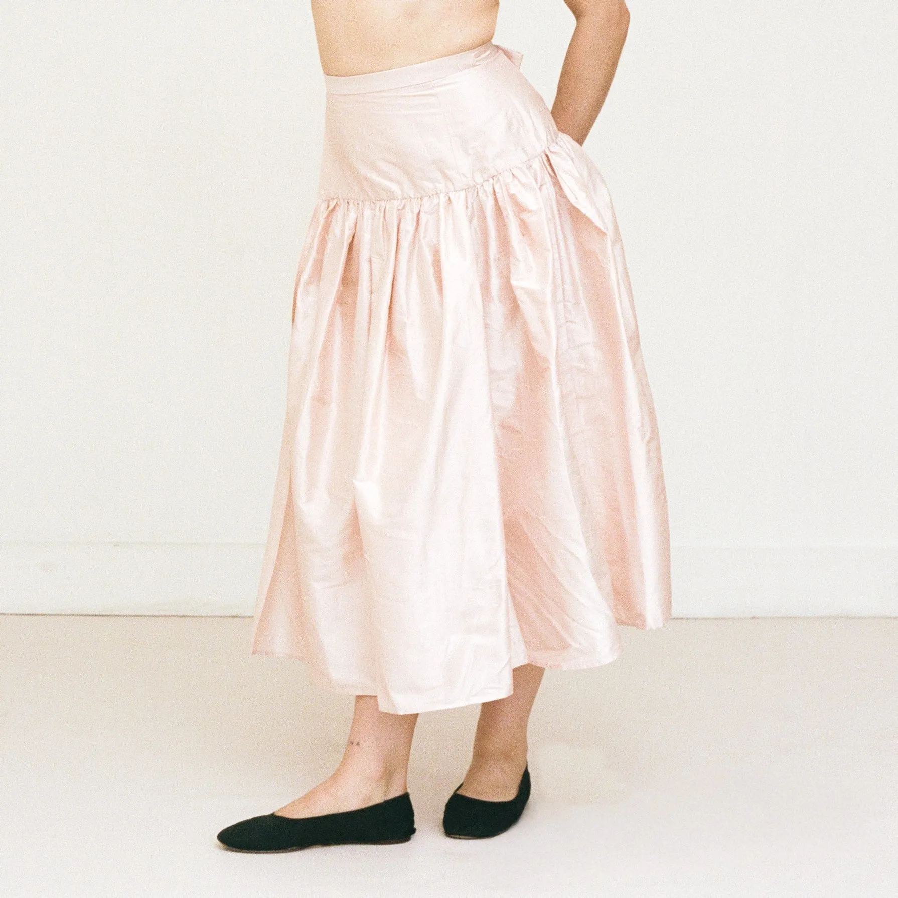 Petal Silk Wrap Skirt sold by Salter House