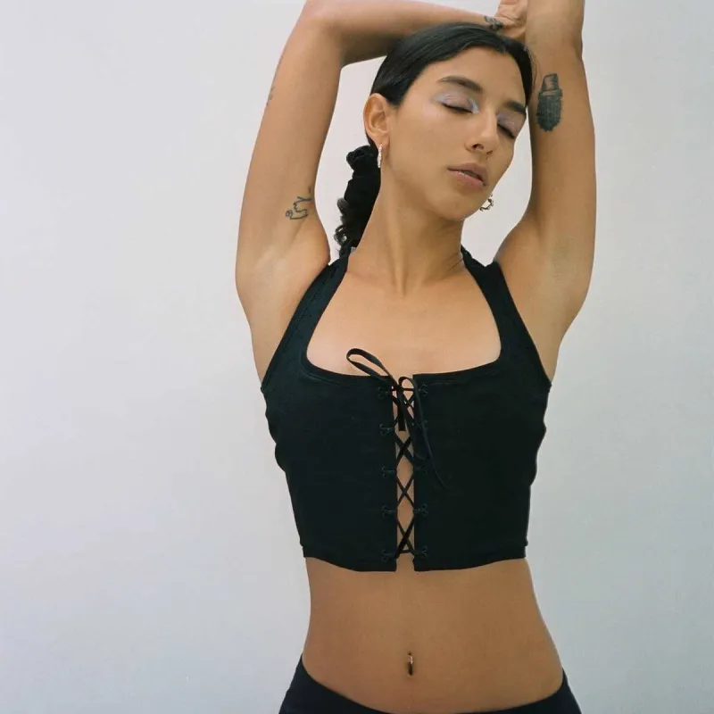 Black Brocade Corset made by Salter House