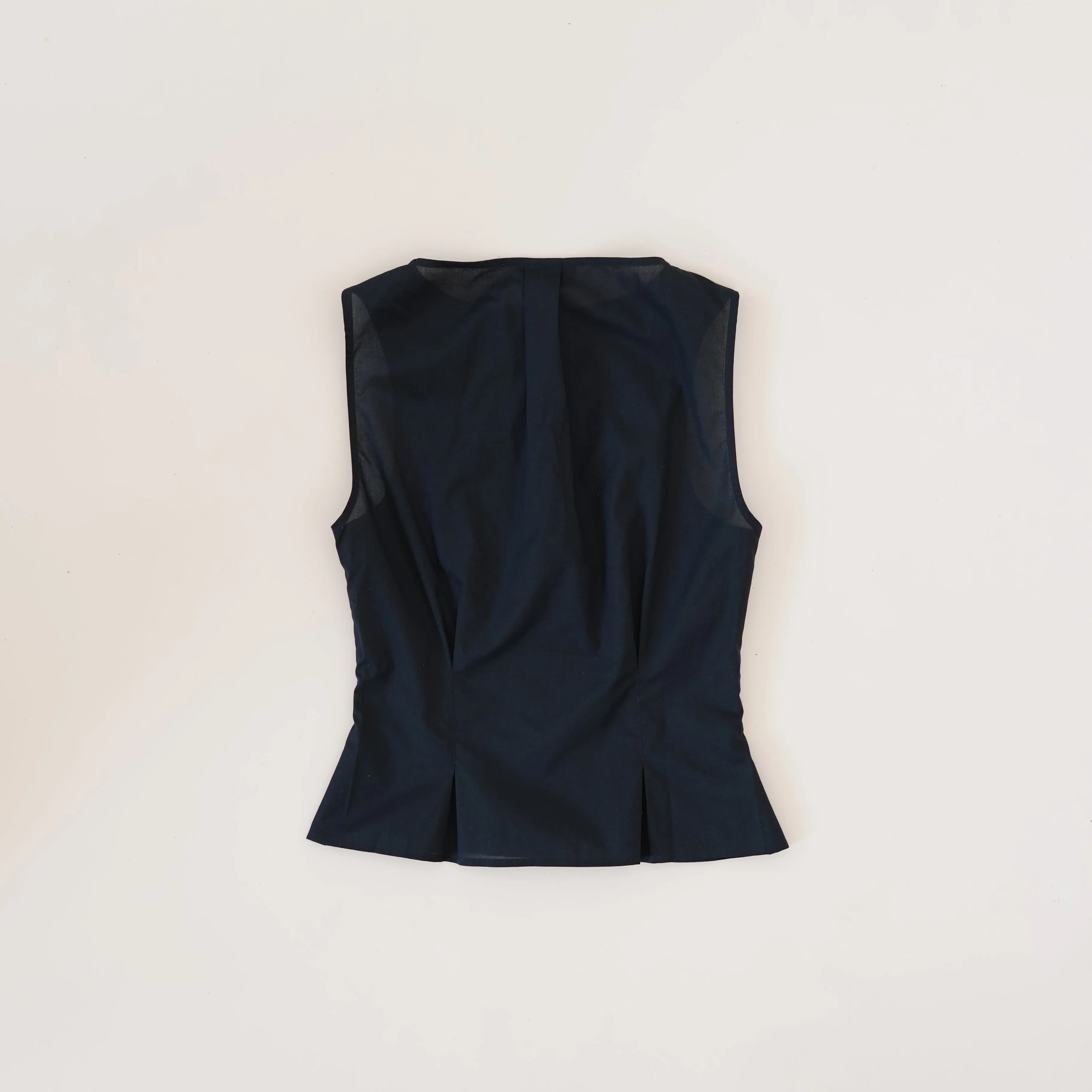 Sleeveless Buttondown Shirt, Black sold by Salter House product image thumbnail 2