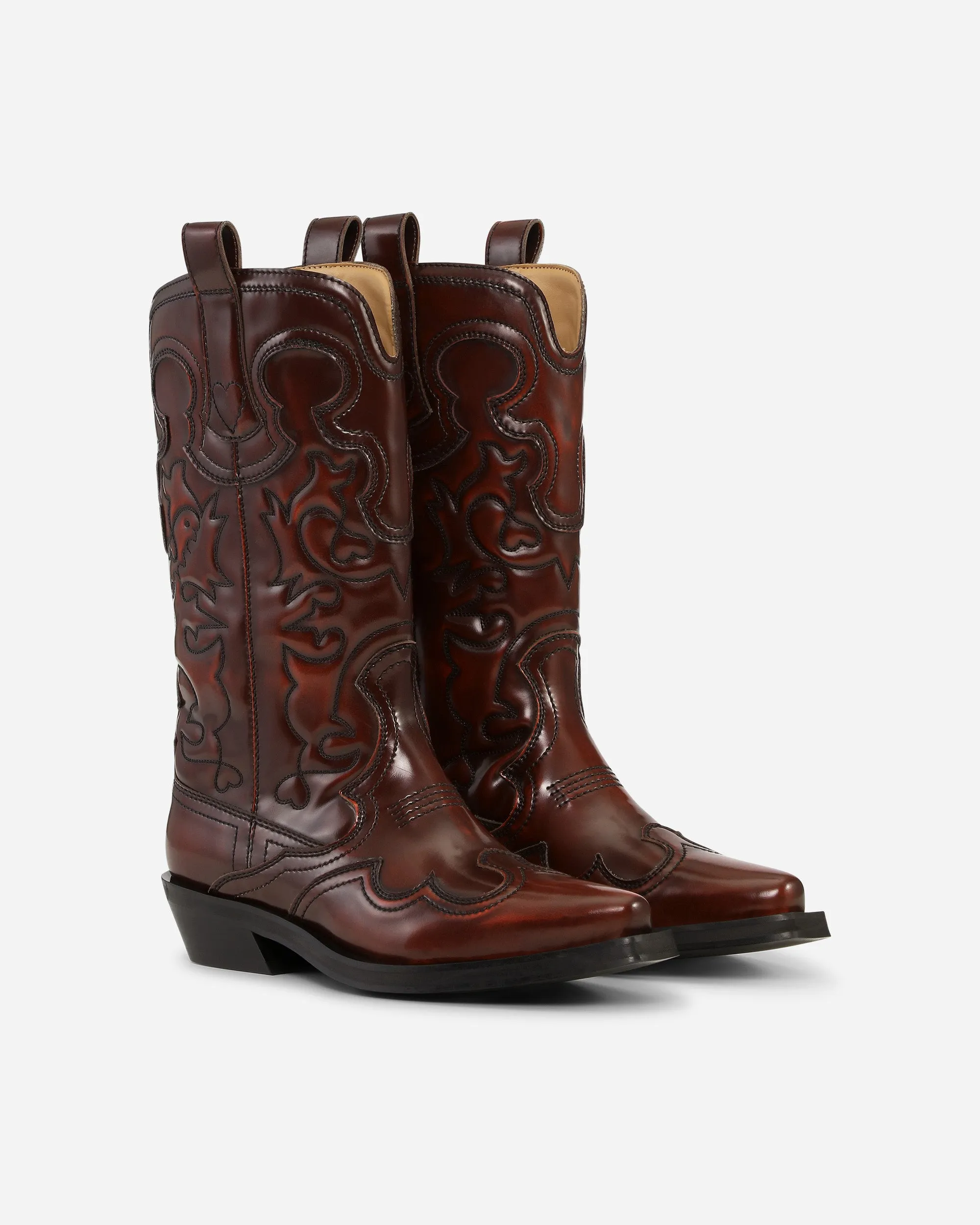 Mid Shaft Embroidered Western Boot Brushed sold by NAKED CPH product image thumbnail 2