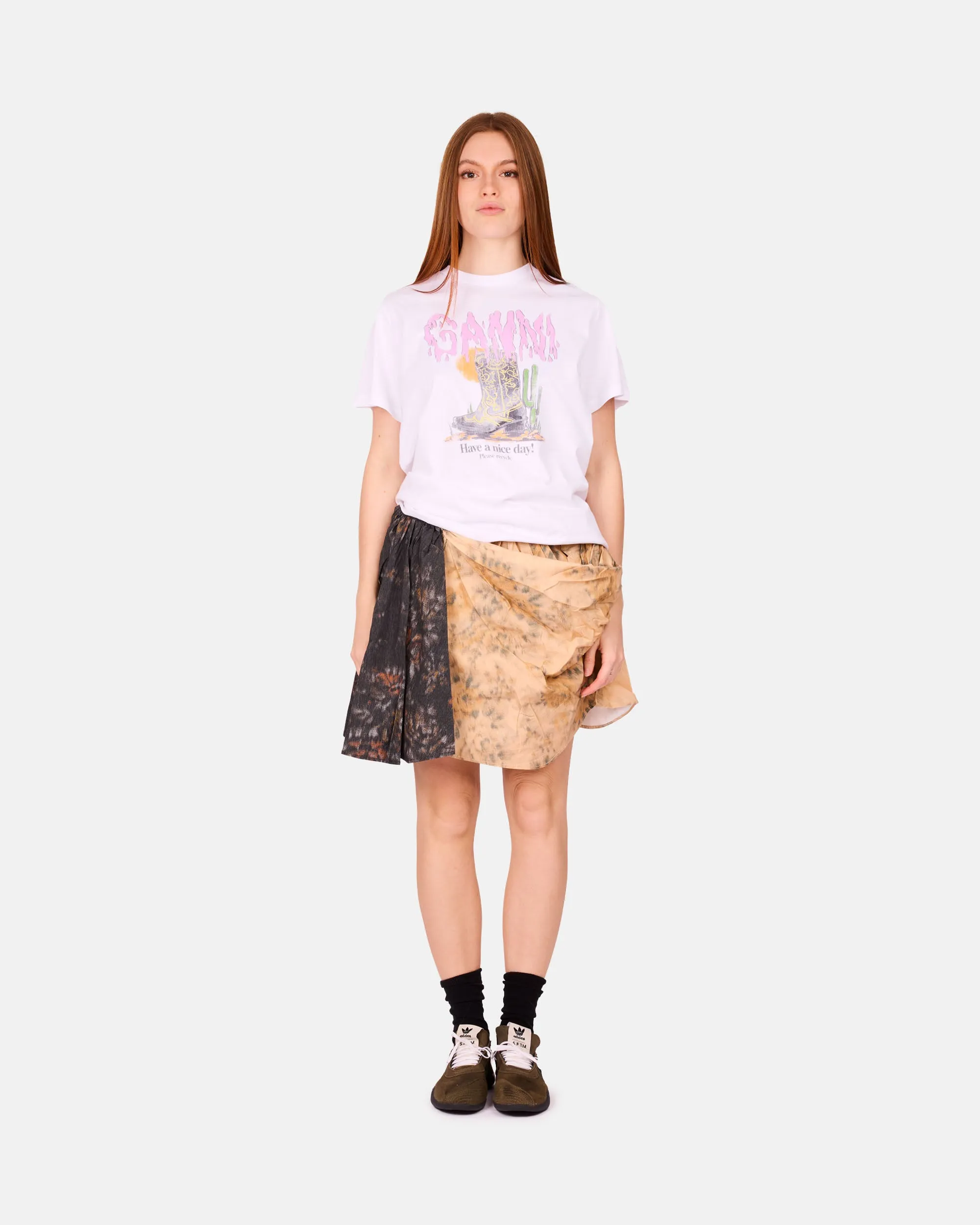 Printed Stretch Cotton Draped Mini Skirt sold by NAKED CPH product image thumbnail 5