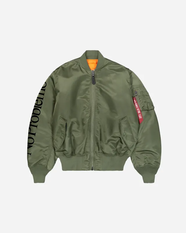 Alpha Industries No War MA-1 Jacket sold by NAKED CPH