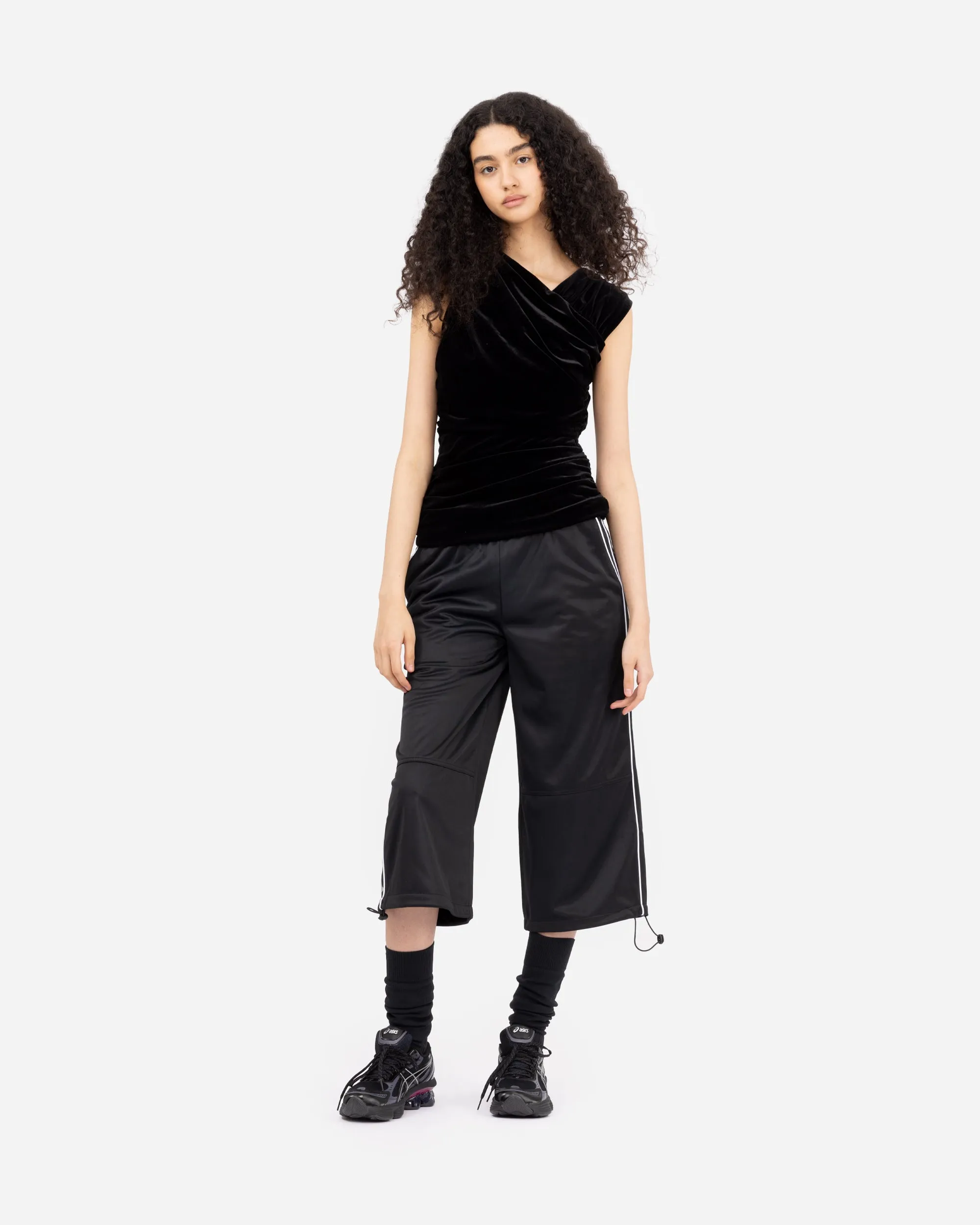 Velvet Jersey Ruched Crossover Blouse sold by NAKED CPH product image thumbnail 5