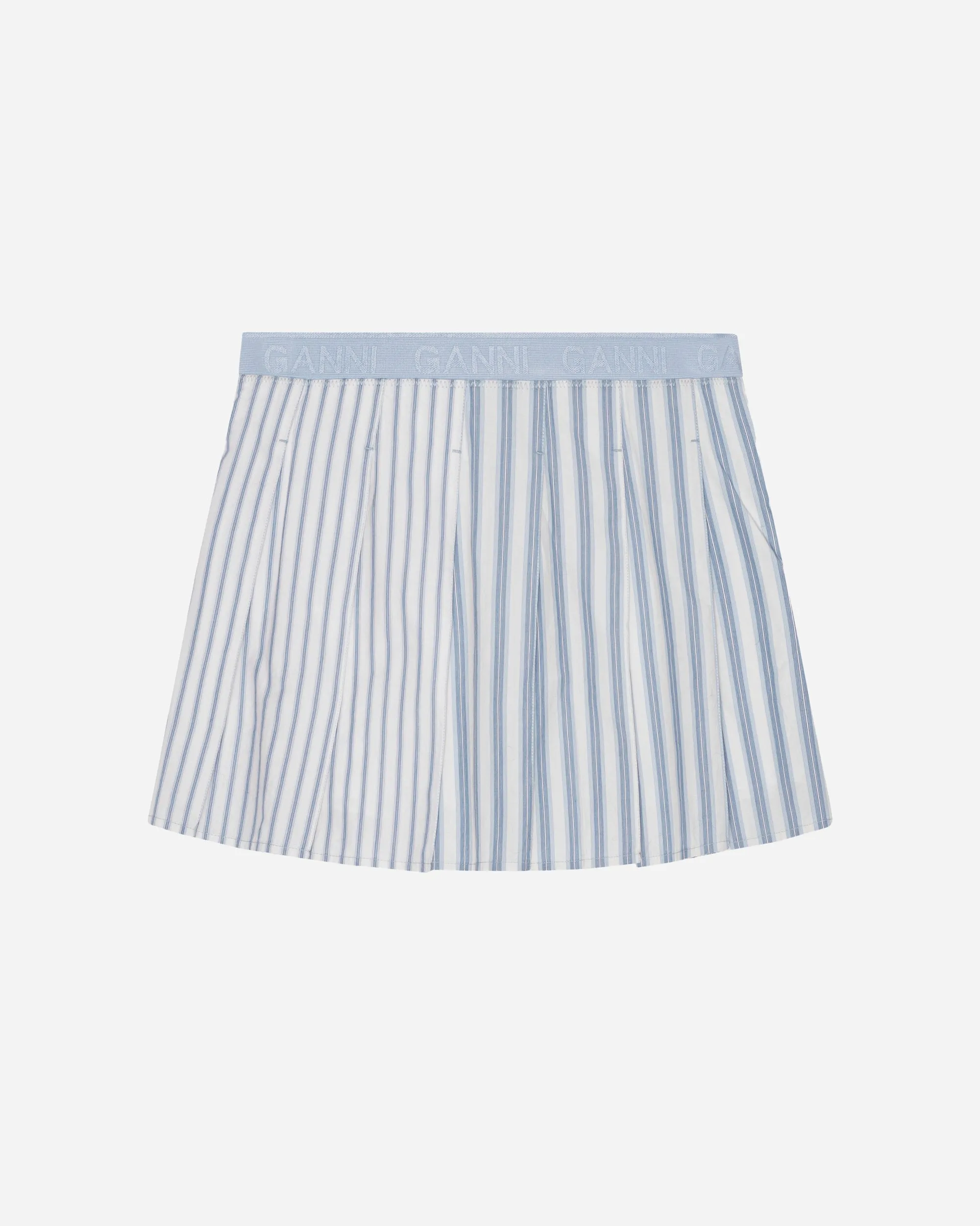 Stripe Cotton Pleated Mini Skirt sold by NAKED CPH