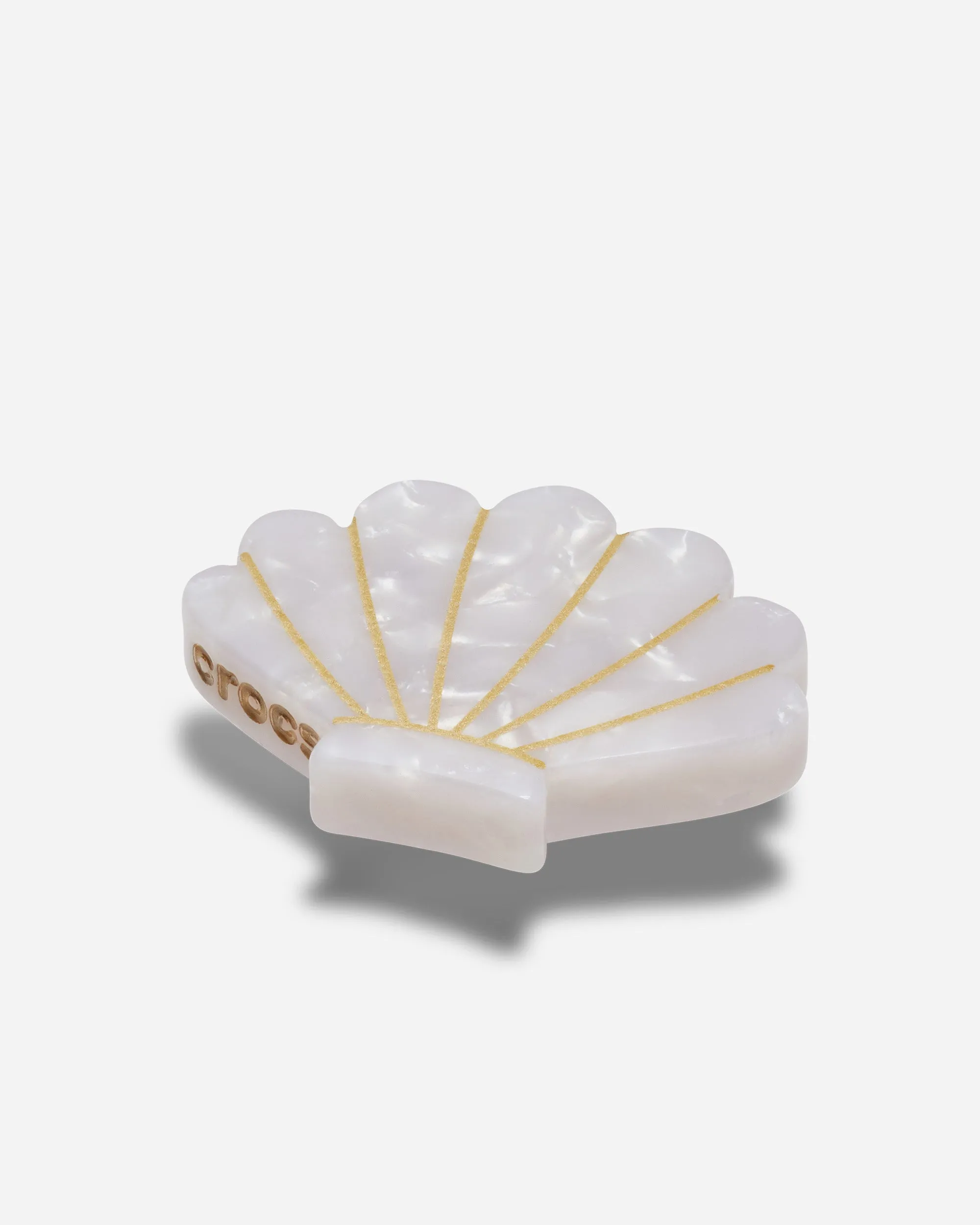 Jibbitz White and Gold Seashell sold by NAKED CPH
