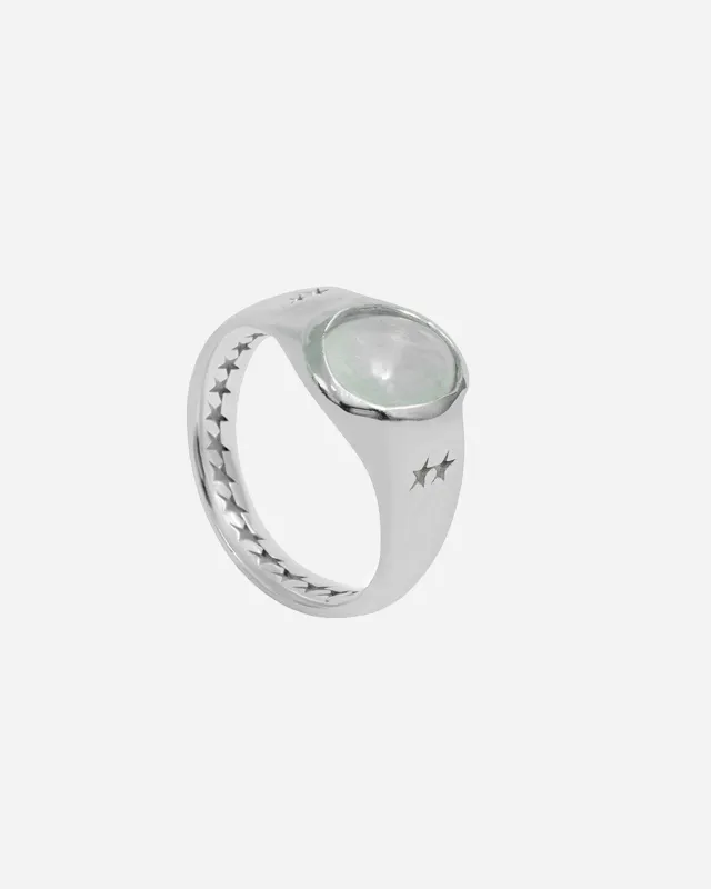 Vertical Stone White Signet made by NAKED CPH