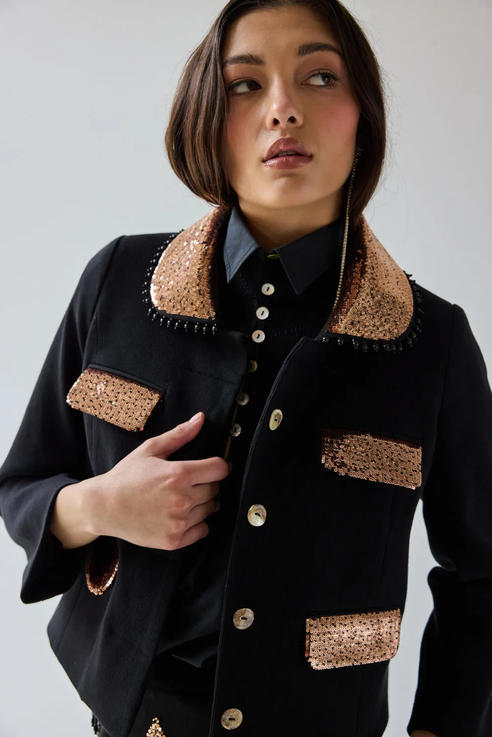 Embellished Micro Jacket sold by Hope for Flowers