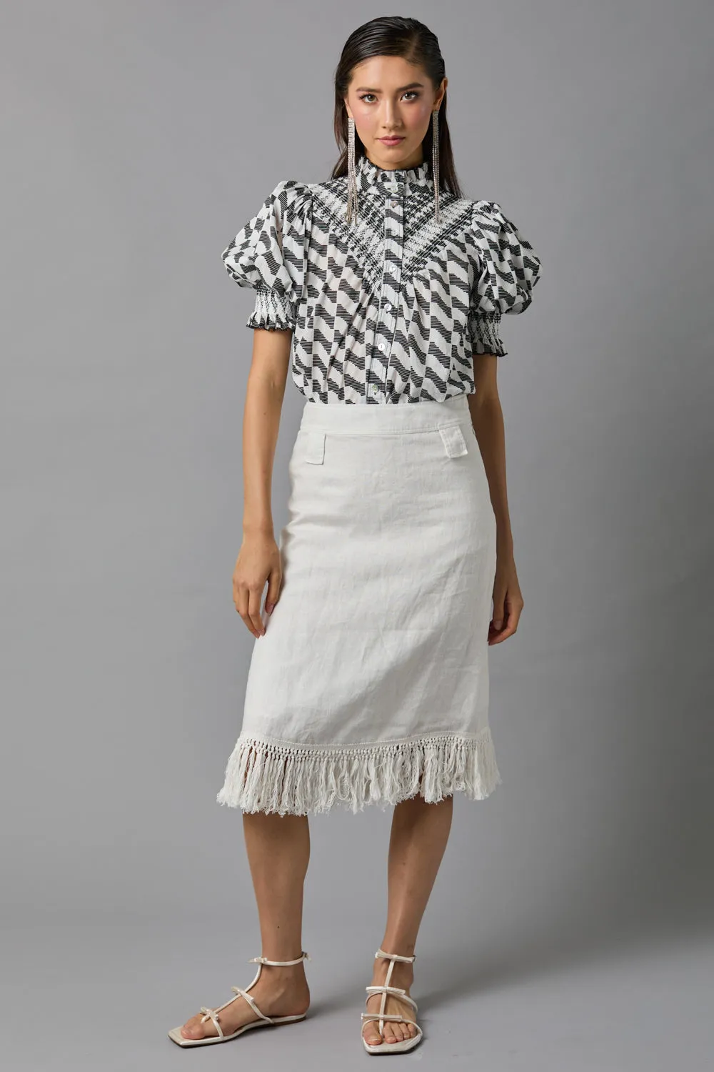 Short Sleeve Smocked Shirt sold by Hope for Flowers product image thumbnail 2