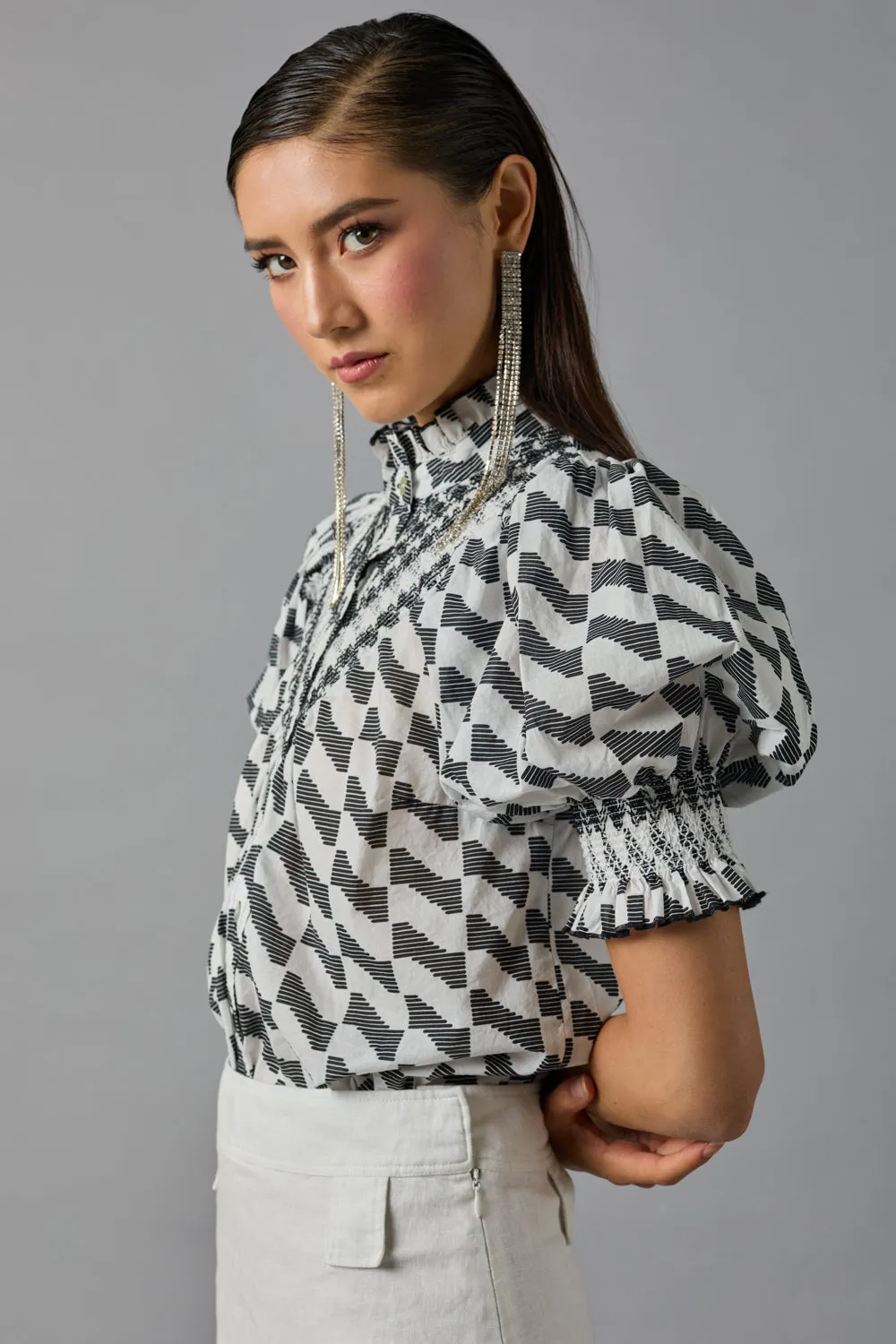 Short Sleeve Smocked Shirt sold by Hope for Flowers