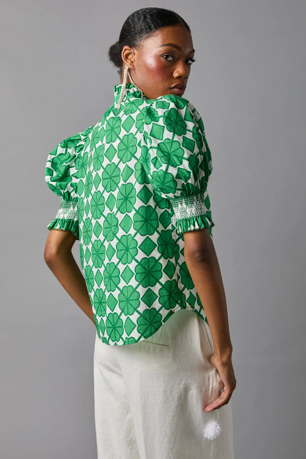 Short Sleeve Smocked Shirt sold by Hope for Flowers product image thumbnail 2