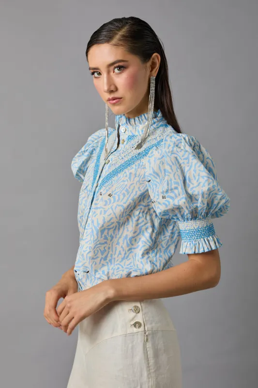 Short Sleeve Smocked Shirt sold by Hope for Flowers