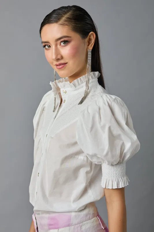 Short Sleeve Smocked Shirt sold by Hope for Flowers