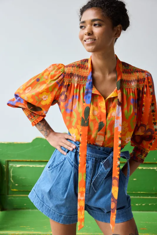 Smocked Tie Neck made by Hope for Flowers