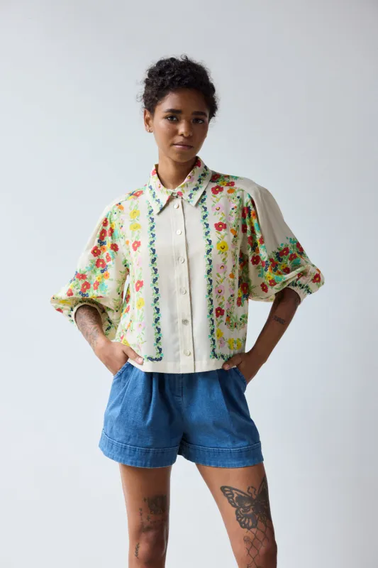 Tuck Sleeve Shirt made by Hope for Flowers