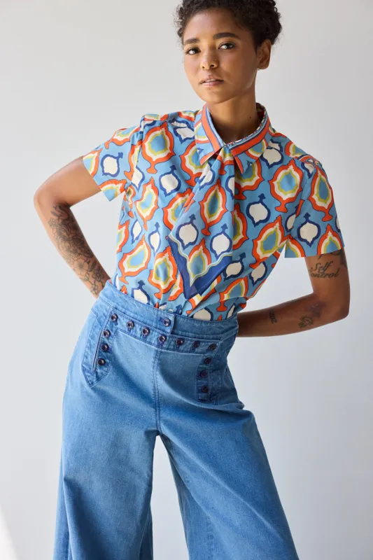 Scarf Tie Button Down sold by Hope for Flowers