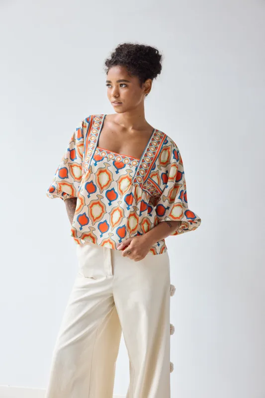 Square Neck Blouse made by Hope for Flowers