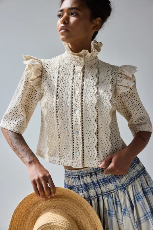 Eyelet Trimmed Shirt sold by Hope for Flowers