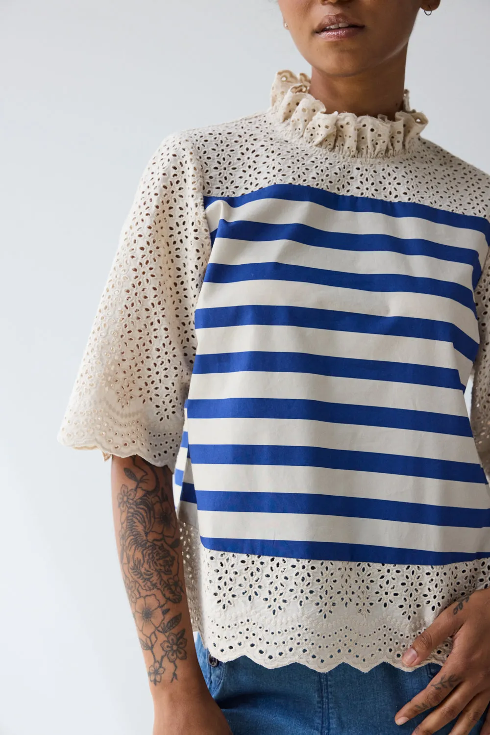 Breton Stripe Blouse sold by Hope for Flowers product image thumbnail 3