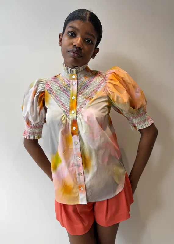 Short Sleeve Smocked Shirt made by Hope for Flowers