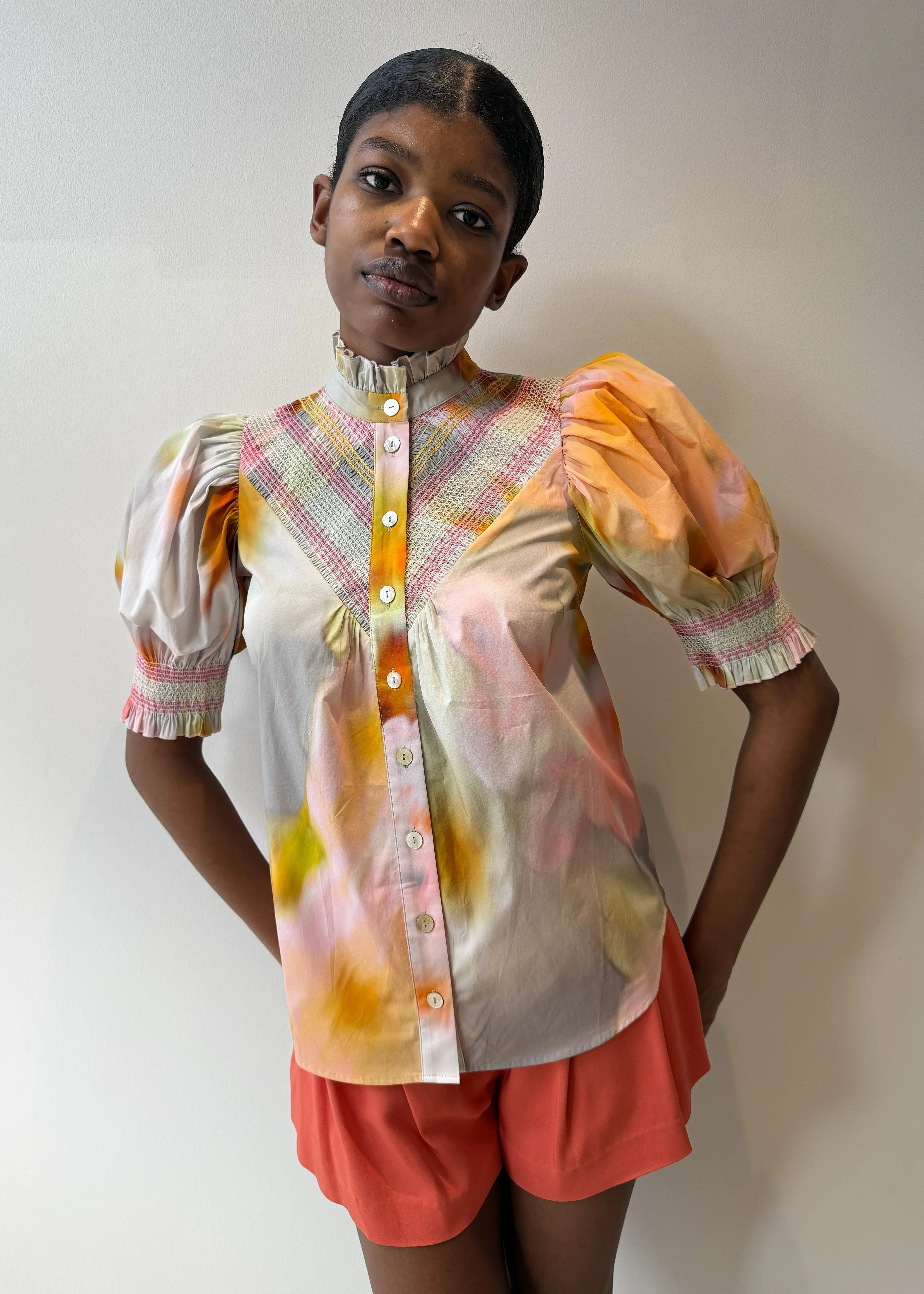 Short Sleeve Smocked Shirt sold by Hope for Flowers