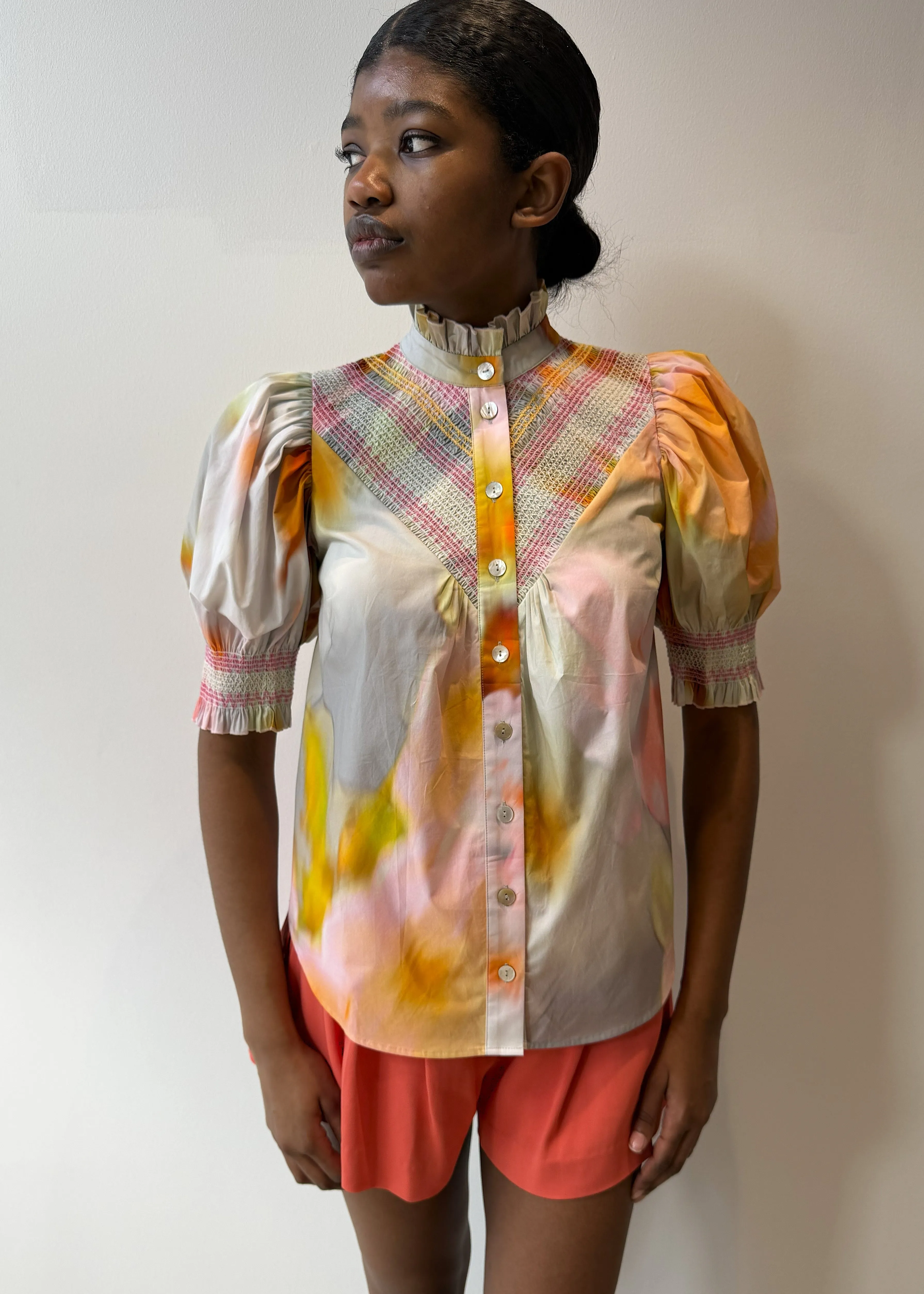 Short Sleeve Smocked Shirt sold by Hope for Flowers product image thumbnail 2